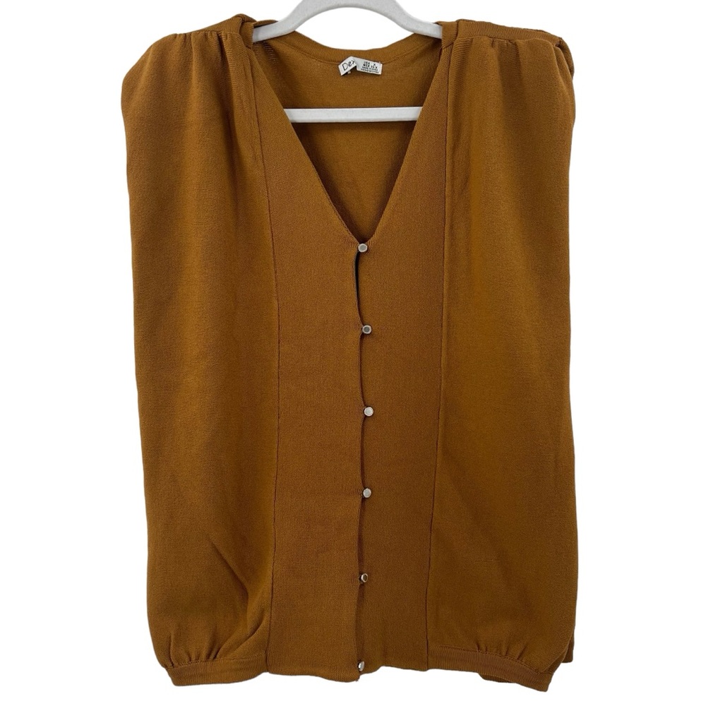Dex Sleeveless Blouse Vest Curry Color Women Size X